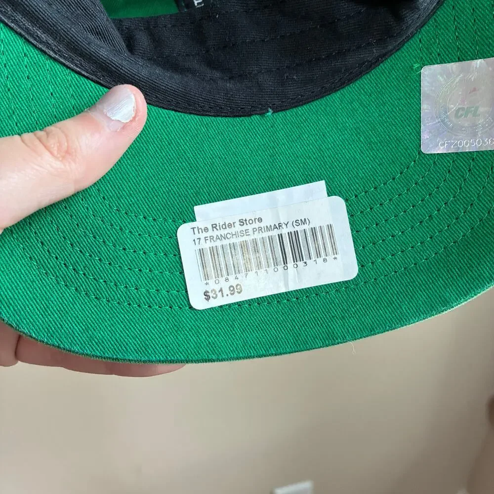 NWT Saskatchewan Roughriders '47 franchise fitted S green cap the rider store